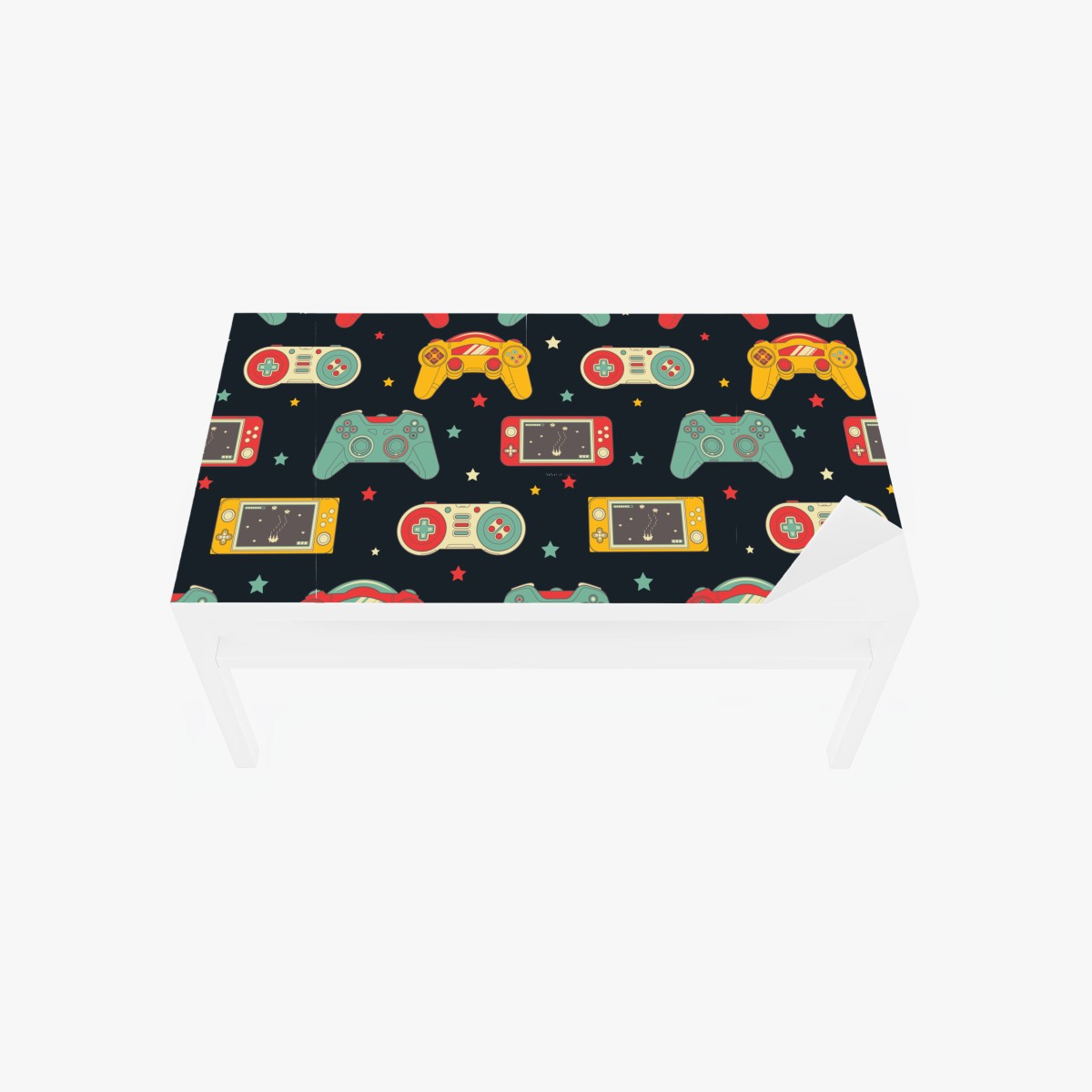 Tischaufkleber und Schreibtischaufkleber retro gamecontroller muster – Wallnifity®