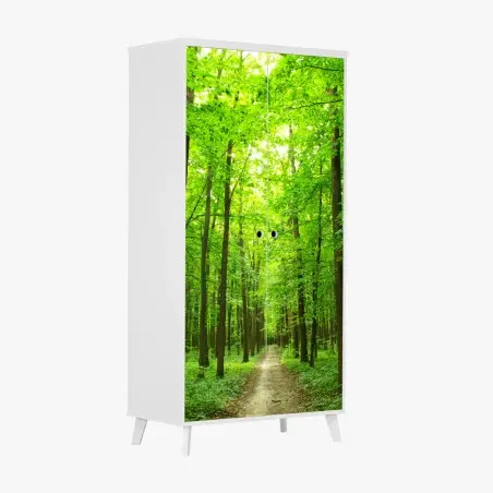 Schrankaufkleber ruhiger waldpfad – Wallnifity®