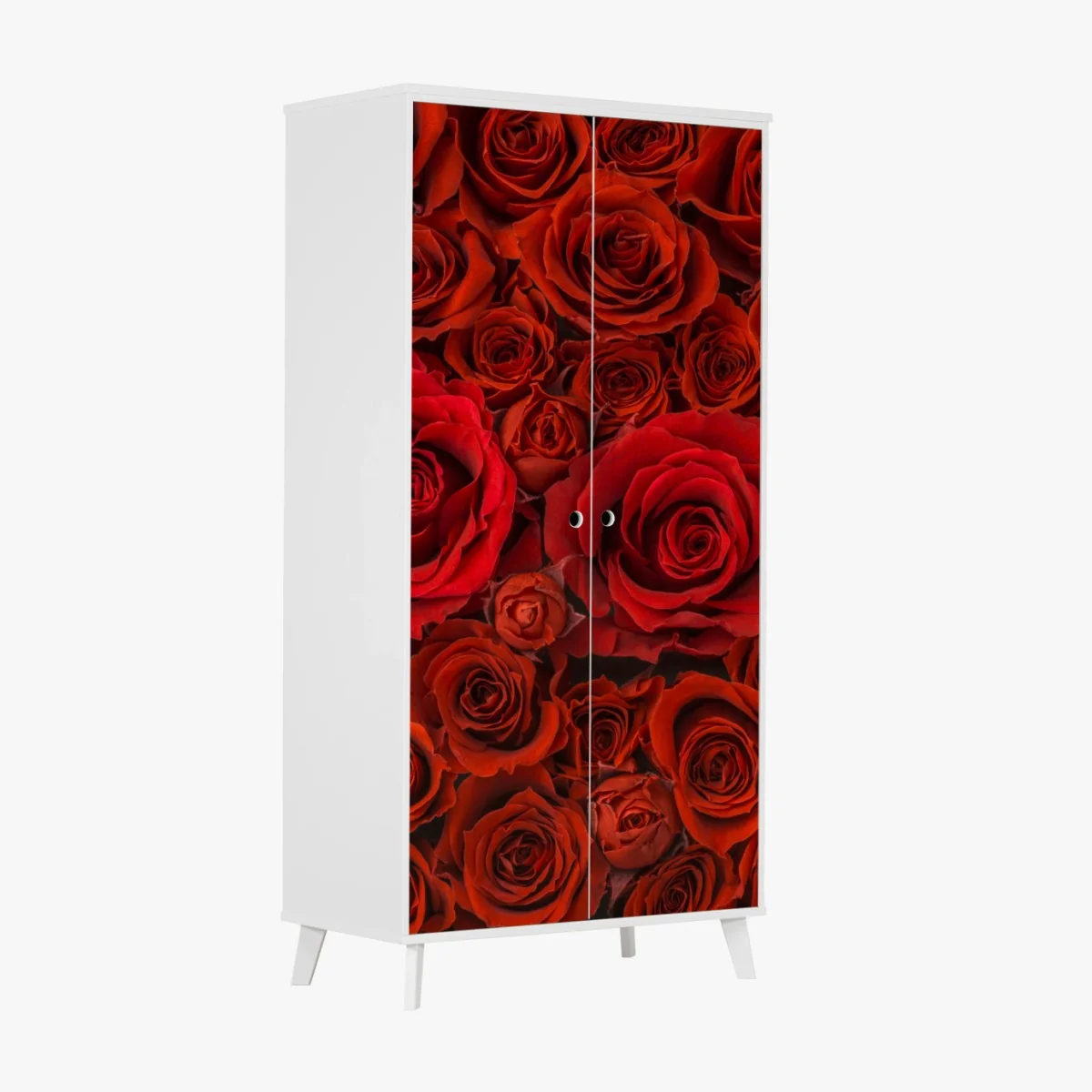 Schrankaufkleber prunkvolle collage roter rosen – Wallnifity® Schrankaufkleber prunkvolle collage roter rosen – Wallnifity®