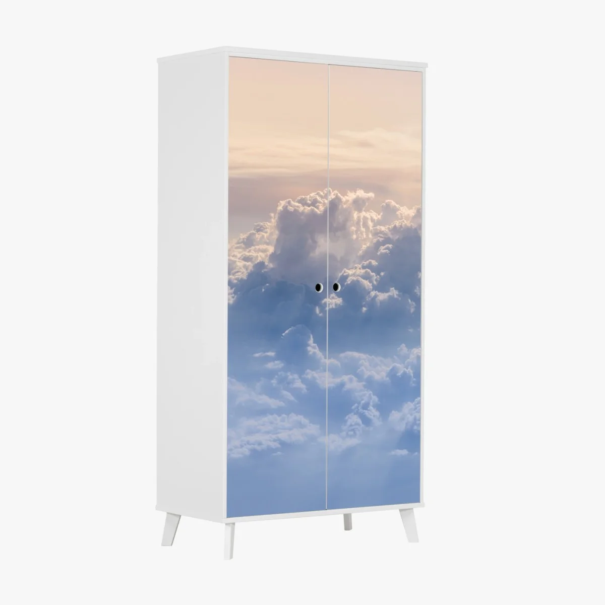 Schrankaufkleber sanfte wolken über dem blauen himmel – Wallnifity® Schrankaufkleber sanfte wolken über dem blauen himmel – Wallnifity®