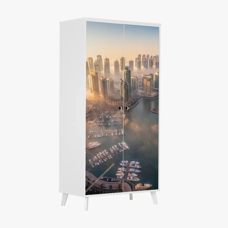 Schrankaufkleber Dubai marina sonnenuntergang