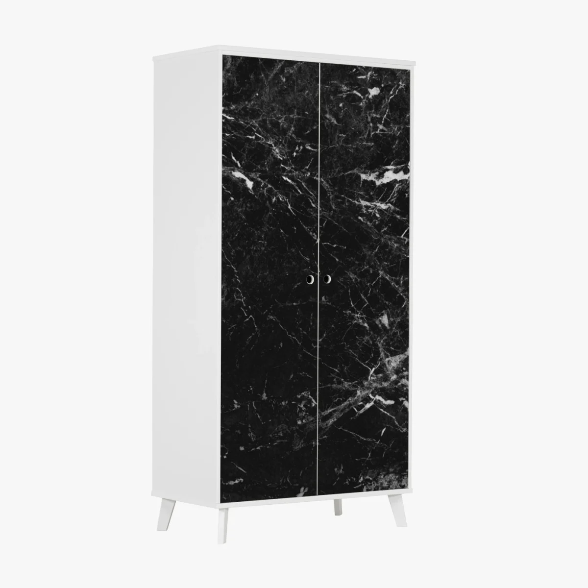 Schrankaufkleber schwarzer marmor mit weißen adern – Wallnifity® Schrankaufkleber schwarzer marmor mit weißen adern – Wallnifity®
