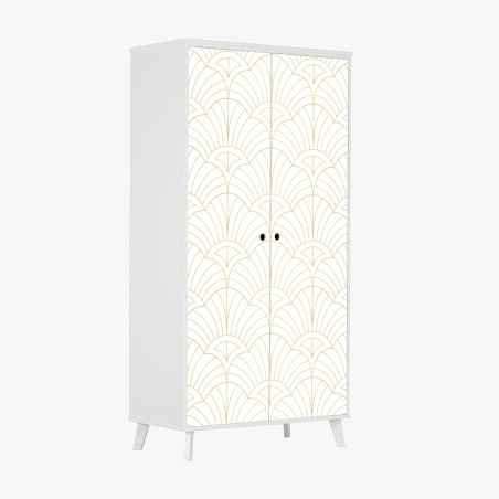 Schrankaufkleber goldenes art deco muster – Wallnifity®