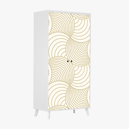 Schrankaufkleber goldenes art deco kreismuster – Wallnifity®