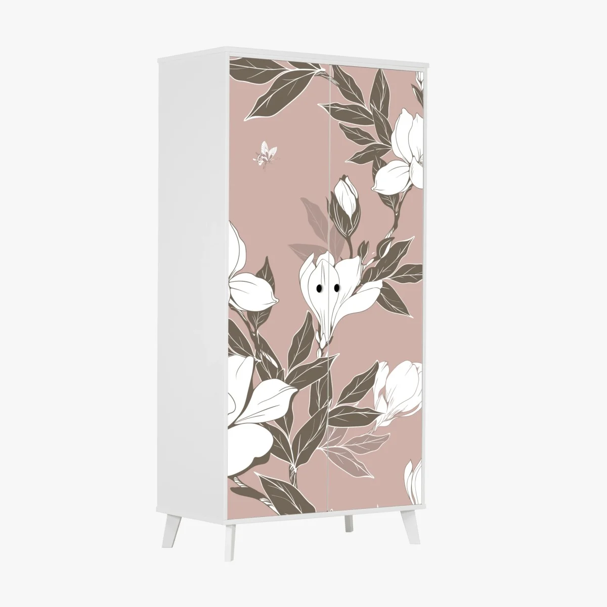 Schrankaufkleber zartes magnolienmuster – Wallnifity® Schrankaufkleber zartes magnolienmuster – Wallnifity®