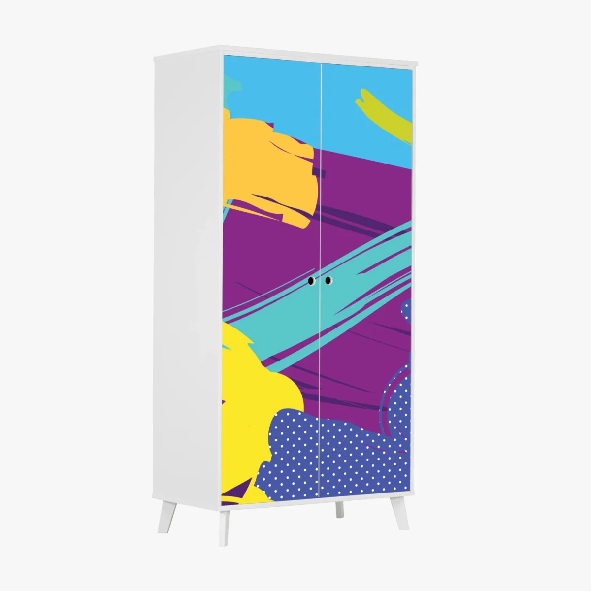 Schrankaufkleber lebendige abstrakte pop-art komposition – Wallnifity® Schrankaufkleber lebendige abstrakte pop-art komposition – Wallnifity®