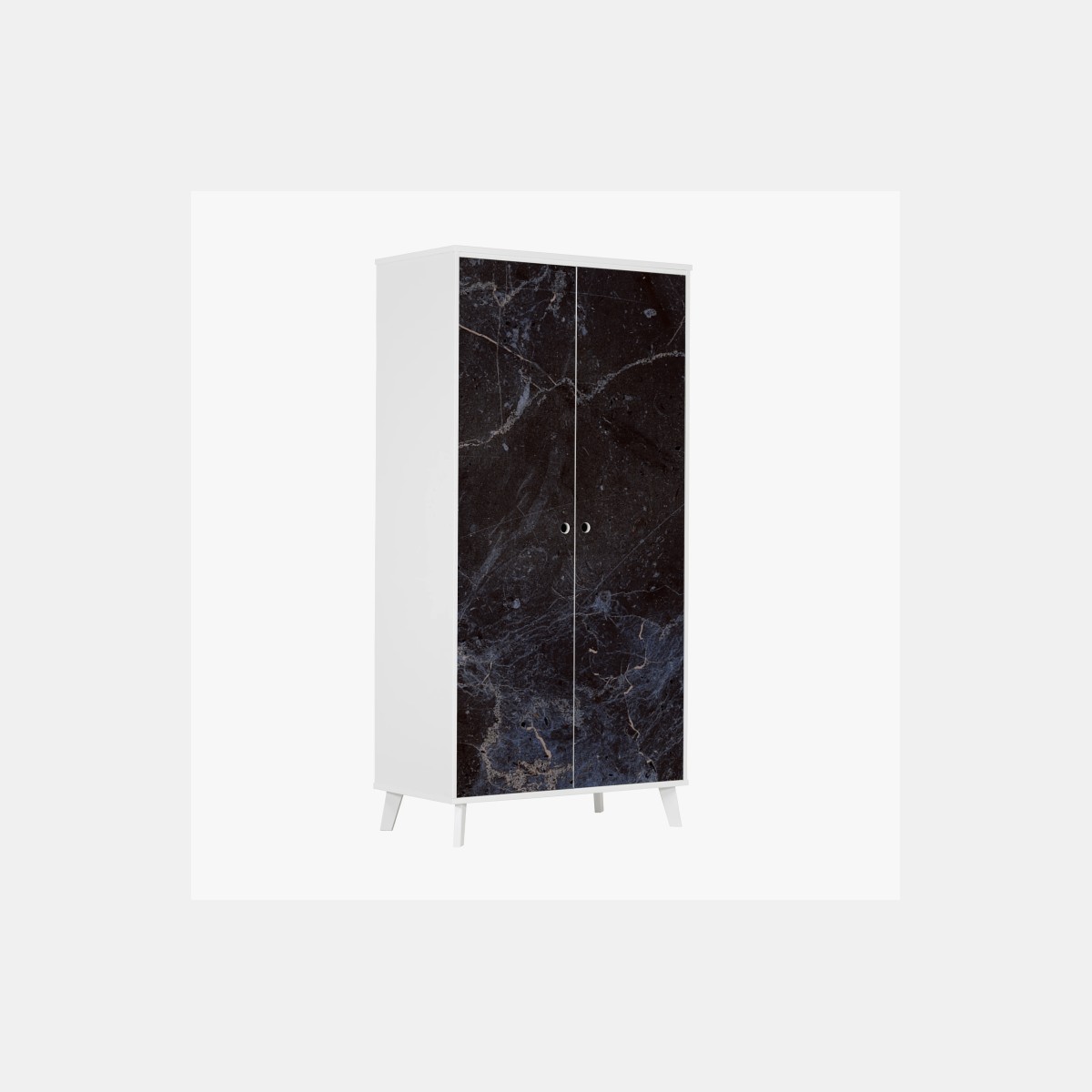 Schrankaufkleber dunkle marmortextur mit blauen adern – Wallnifity®