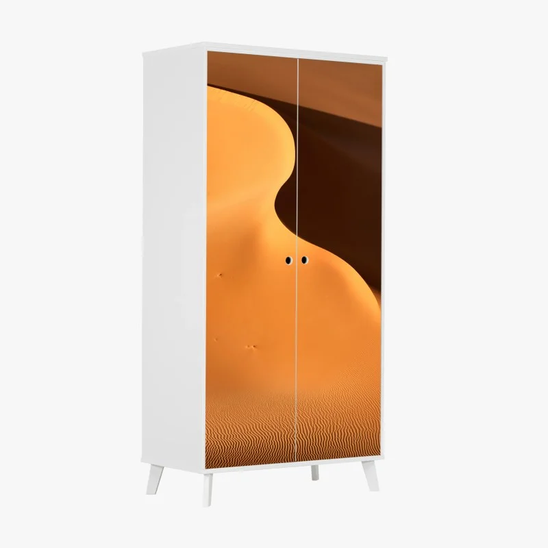 Schrankaufkleber goldene dünenkurven