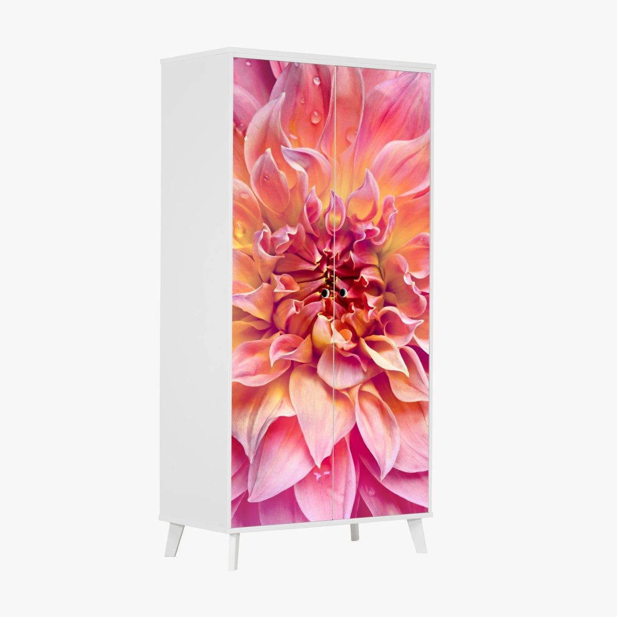 Schrankaufkleber rosa dahlie nahaufnahme – Wallnifity®