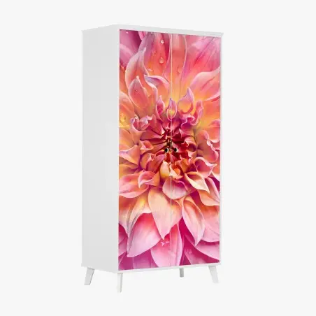 Schrankaufkleber rosa dahlie nahaufnahme – Wallnifity®