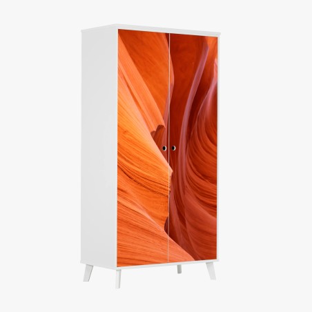 Schrankaufkleber warmer sandstein schlucht abstrakt – Wallnifity®
