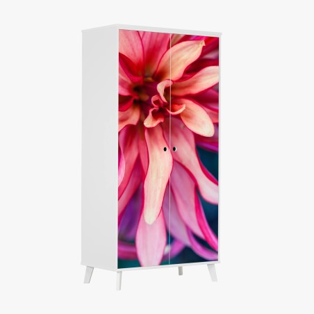 Schrankaufkleber vibrantes rosa blütenmakro – Wallnifity®