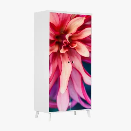 Schrankaufkleber vibrantes rosa blütenmakro – Wallnifity®