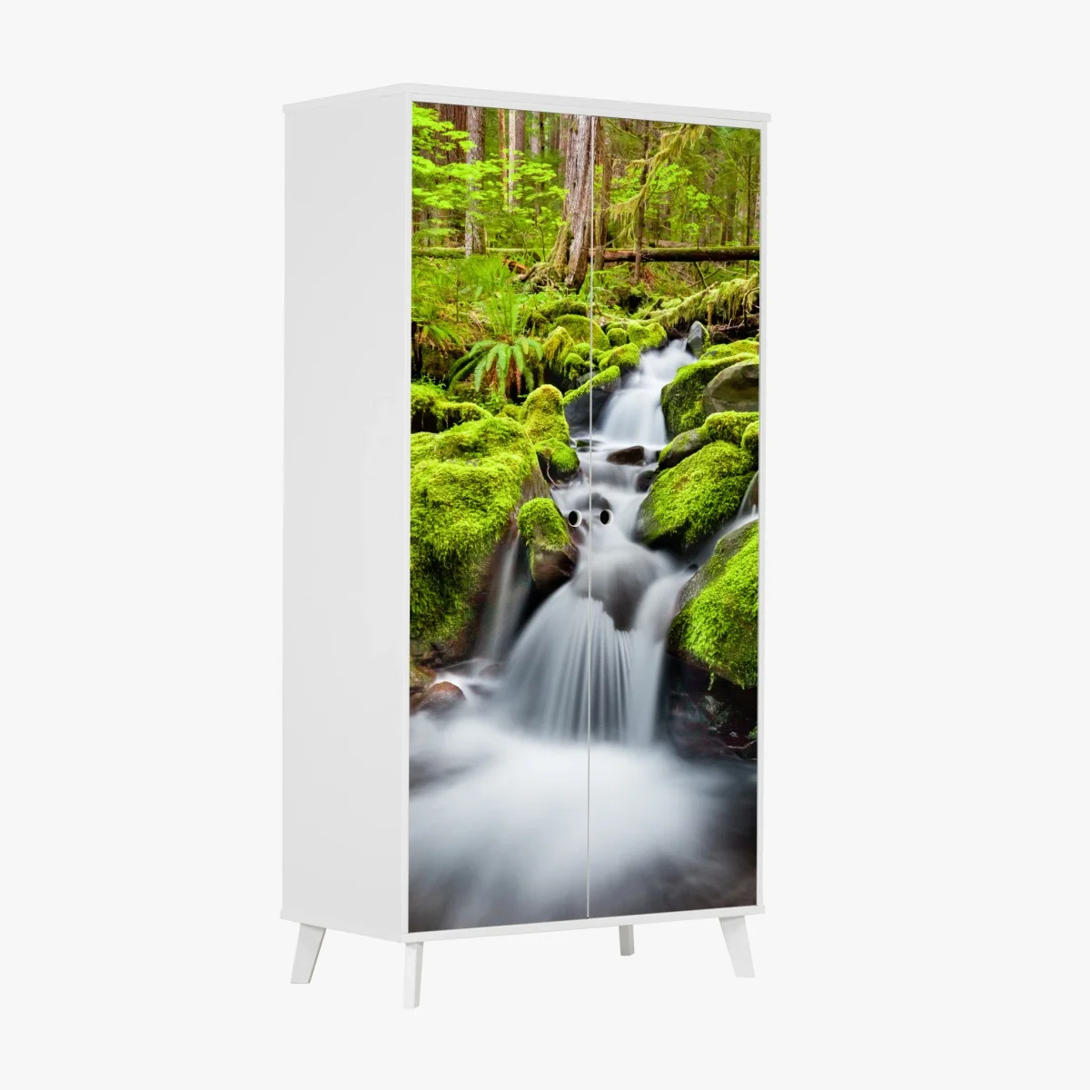 Schrankaufkleber moosbedeckter bach bei Sol Duc Falls – Wallnifity® Schrankaufkleber moosbedeckter bach bei Sol Duc Falls – Wallnifity®
