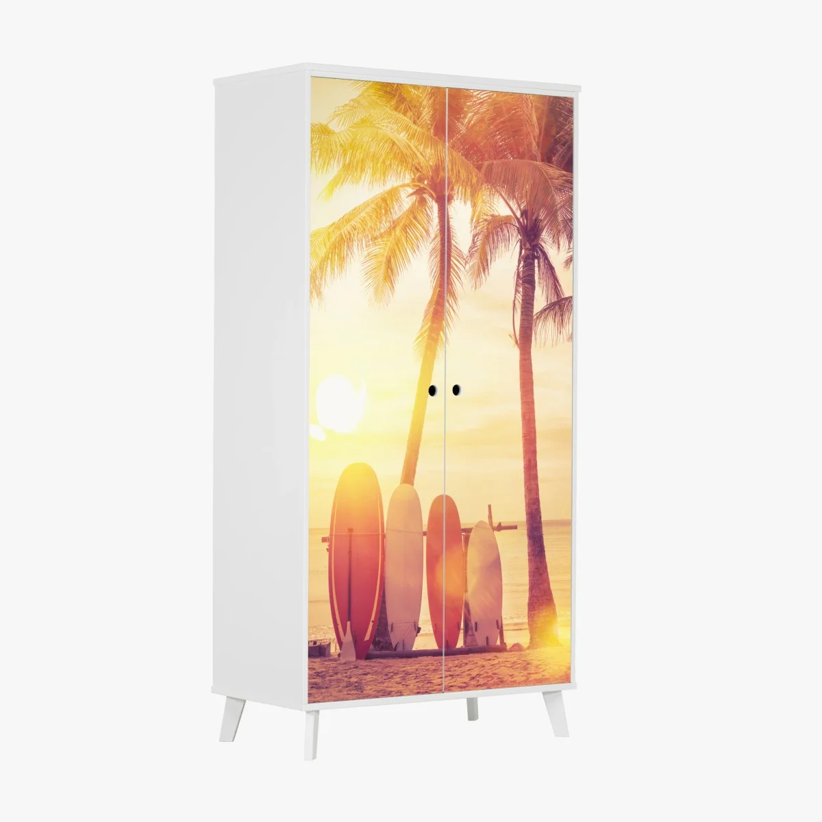 Schrankaufkleber tropischer sonnenuntergang mit surfboards – Wallnifity® Schrankaufkleber tropischer sonnenuntergang mit surfboards – Wallnifity®