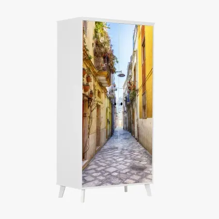 Schrankaufkleber sonnige gasse in Brindisi – Wallnifity®