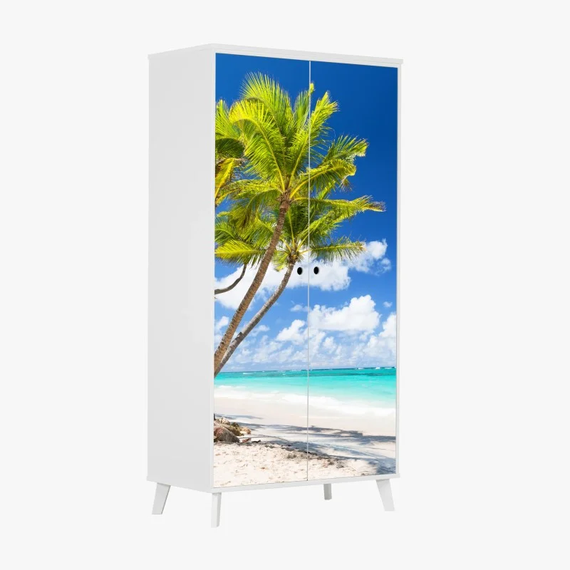 Schrankaufkleber tropischer palmstrand in Punta Cana