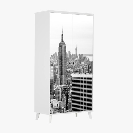 Schrankaufkleber zeitlose New York skyline mit Empire State Building – Wallnifity®
