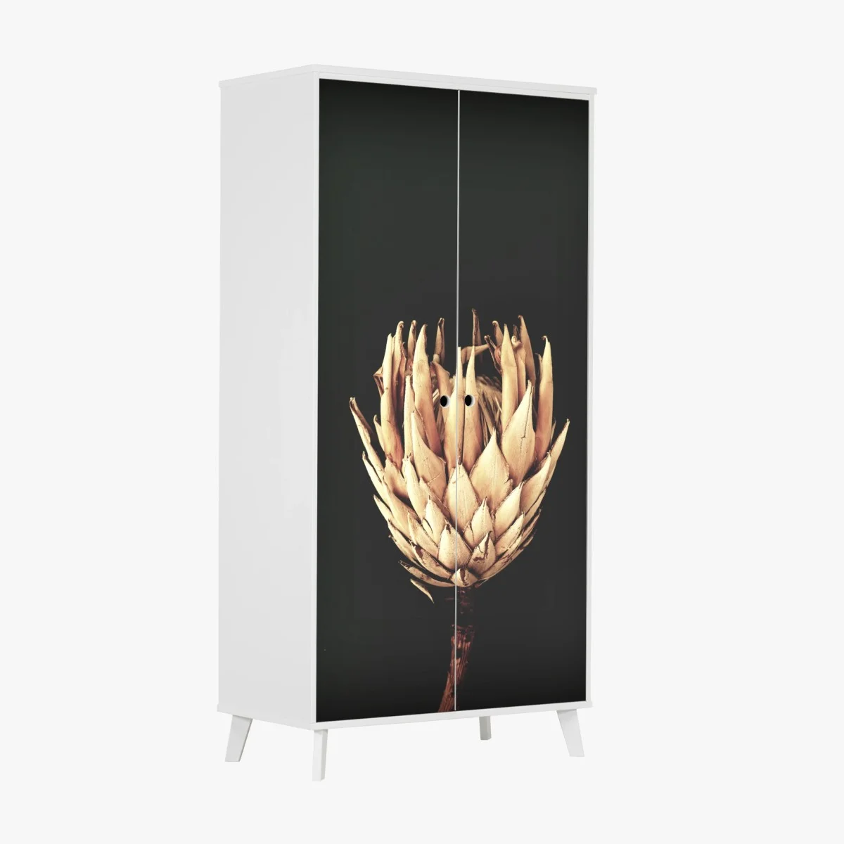 Schrankaufkleber getrocknete protea in sepia – Wallnifity® Schrankaufkleber getrocknete protea in sepia – Wallnifity®