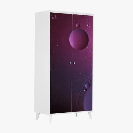 Schrankaufkleber violette kosmische sphären abstrakte kunst – Wallnifity®