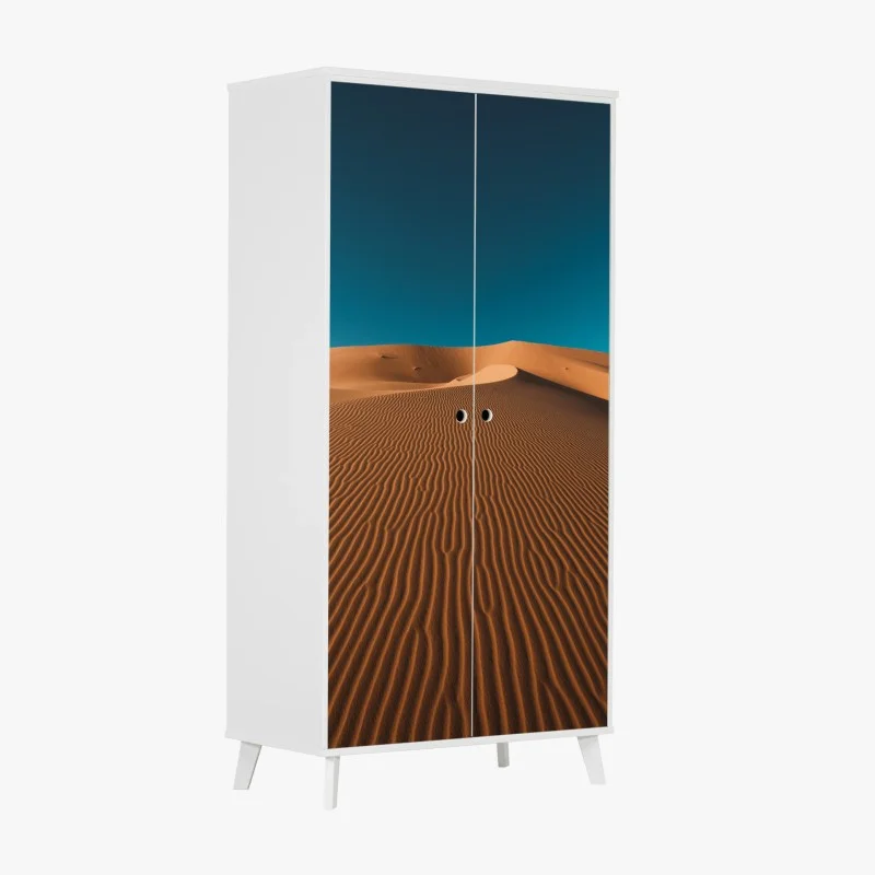 Schrankaufkleber goldene sanddünen unter tiefblauem himmel