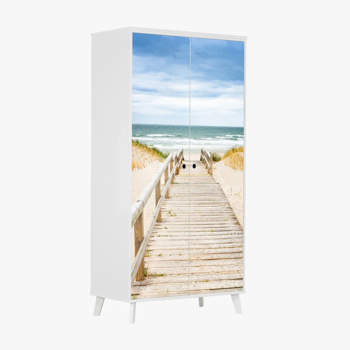 Schrankaufkleber holzsteg zum meer, Sylt – Wallnifity® Schrankaufkleber holzsteg zum meer, Sylt – Wallnifity®