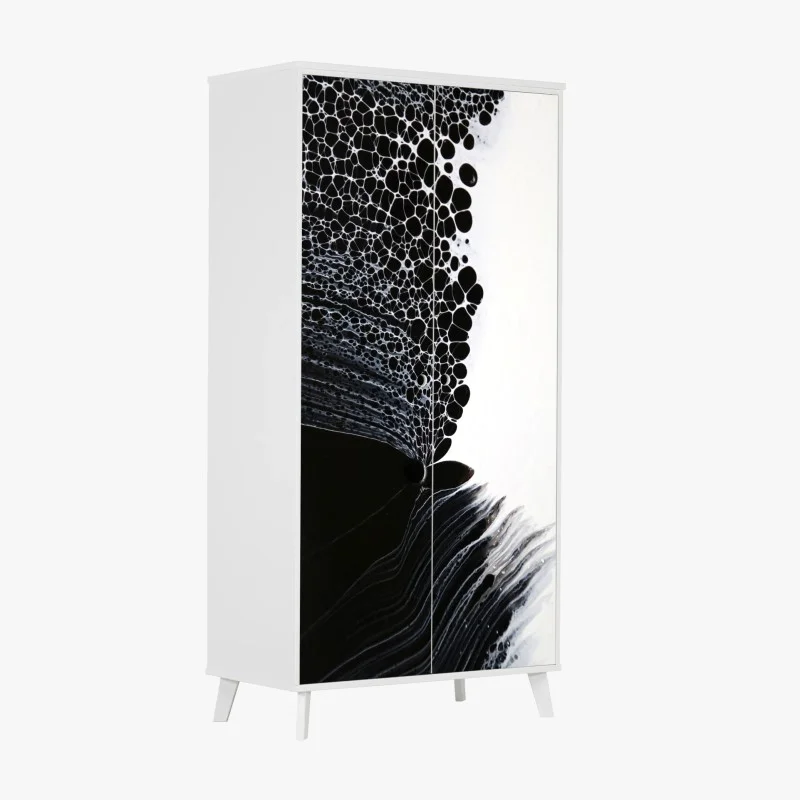 Schrankaufkleber monochromes zellmuster – Wallnifity®