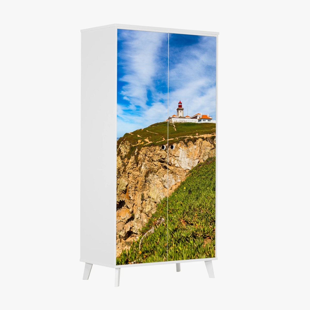 Schrankaufkleber leuchtturm auf den klippen von Cabo da Roca – Wallnifity®
