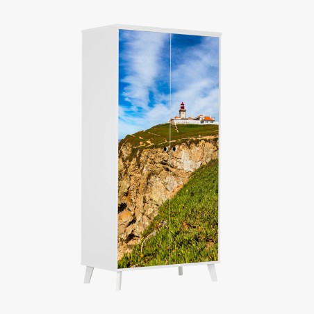 Schrankaufkleber leuchtturm auf den klippen von Cabo da Roca – Wallnifity®