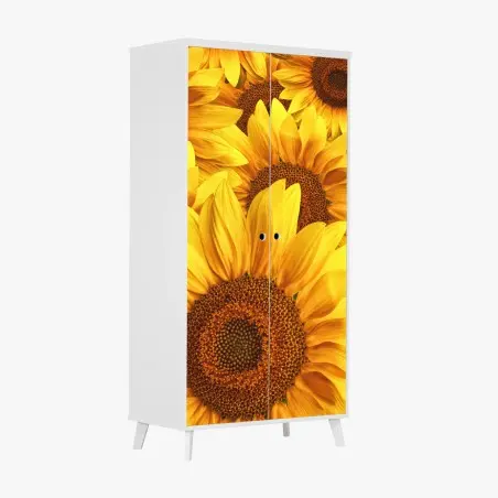 Schrankaufkleber goldene sonnenblumen – Wallnifity®
