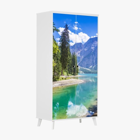 Schrankaufkleber Pragser Wildsee türkisblauer bergsee – Wallnifity®