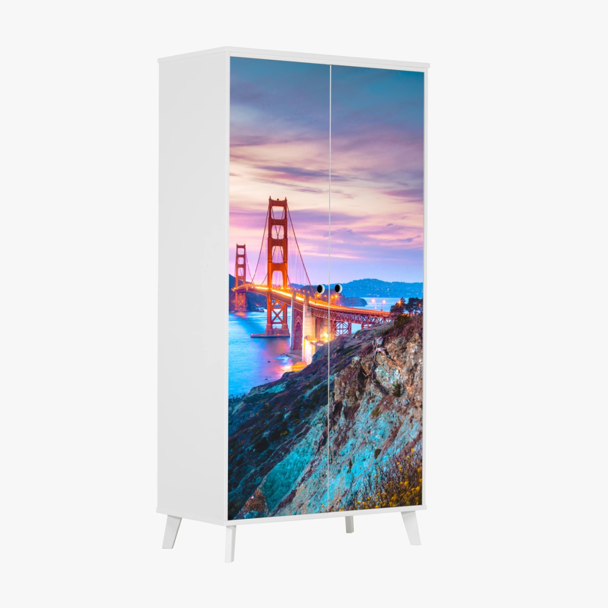 Schrankaufkleber Golden Gate Bridge bei dämmerung – Wallnifity®
