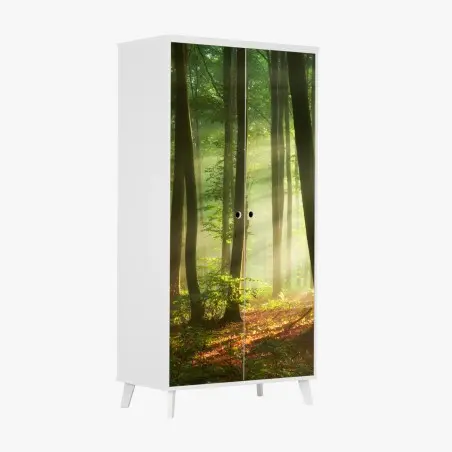 Schrankaufkleber sonnenbeschienener morgenwald – Wallnifity®