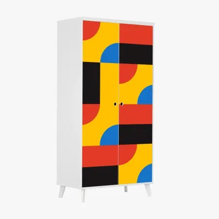 Schrankaufkleber kräftiges geometrisches muster für die wand – Wallnifity®