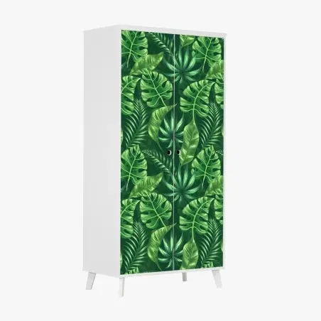 Schrankaufkleber tropisches monstera blattmuster – Wallnifity®