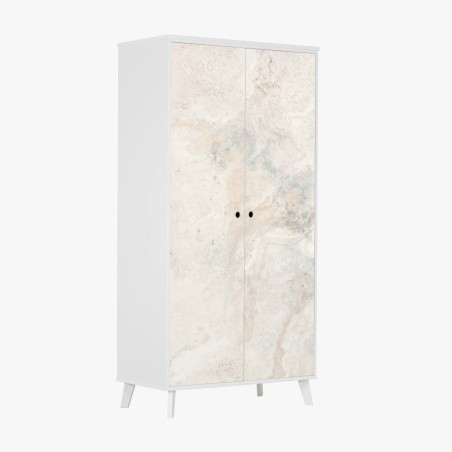Schrankaufkleber weiche beige marmorstruktur – Wallnifity®