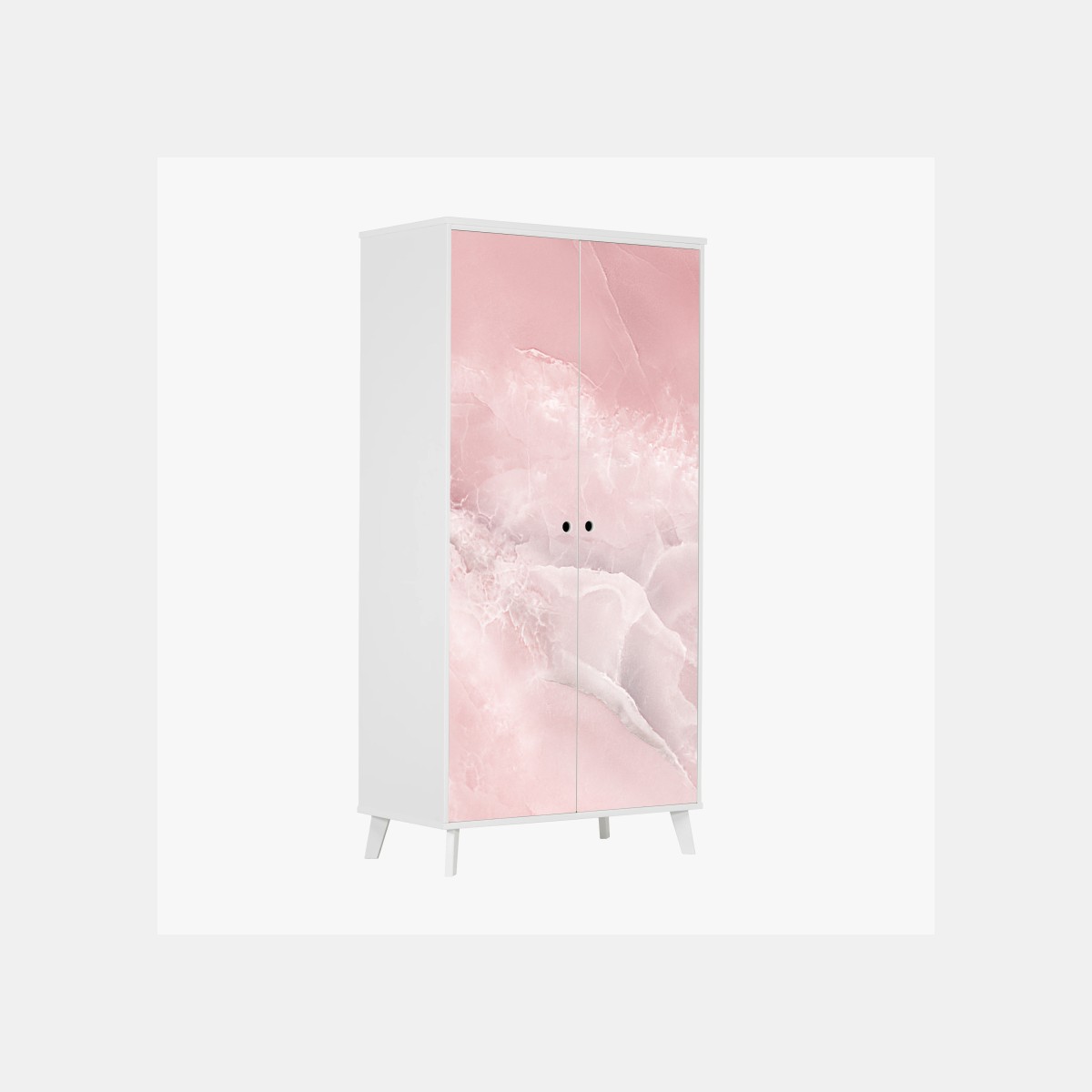 Schrankaufkleber zarte rosa marmortextur – Wallnifity®