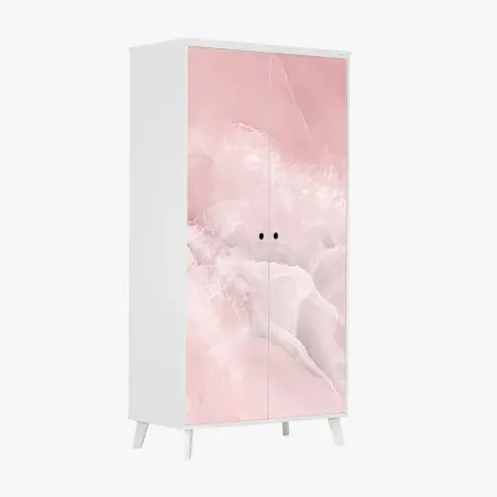 Schrankaufkleber zarte rosa marmortextur – Wallnifity®