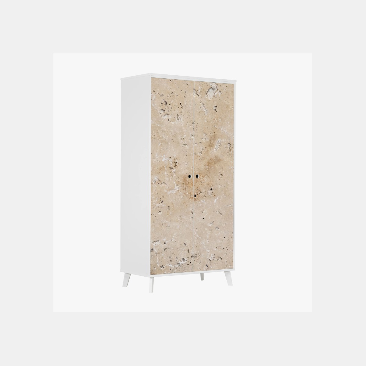 Schrankaufkleber beige travertin steinstruktur – Wallnifity®