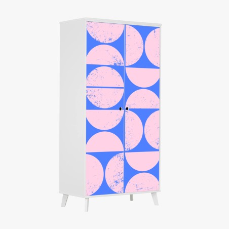 Schrankaufkleber pastell geometrisches kreismuster – Wallnifity®