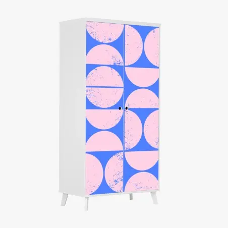 Schrankaufkleber pastell geometrisches kreismuster – Wallnifity®