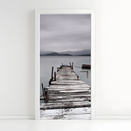 Türaufkleber ruhige seebrücke über stillem meer – Wallnifity®