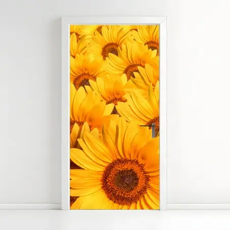Türaufkleber goldenes sonnenblumenfeld – Wallnifity®