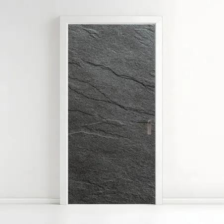 Türaufkleber dunkle schiefertextur – Wallnifity®