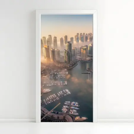 Türaufkleber Dubai marina sonnenuntergang – Wallnifity®