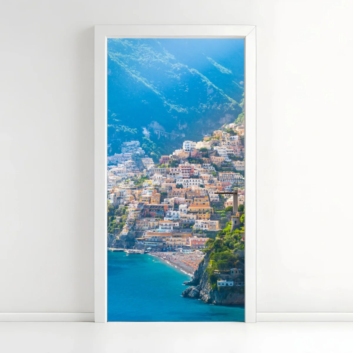 Türaufkleber Positano: buntes küstendorf an der Amalfiküste – Wallnifity® Türaufkleber Positano: buntes küstendorf an der Amalfiküste – Wallnifity®