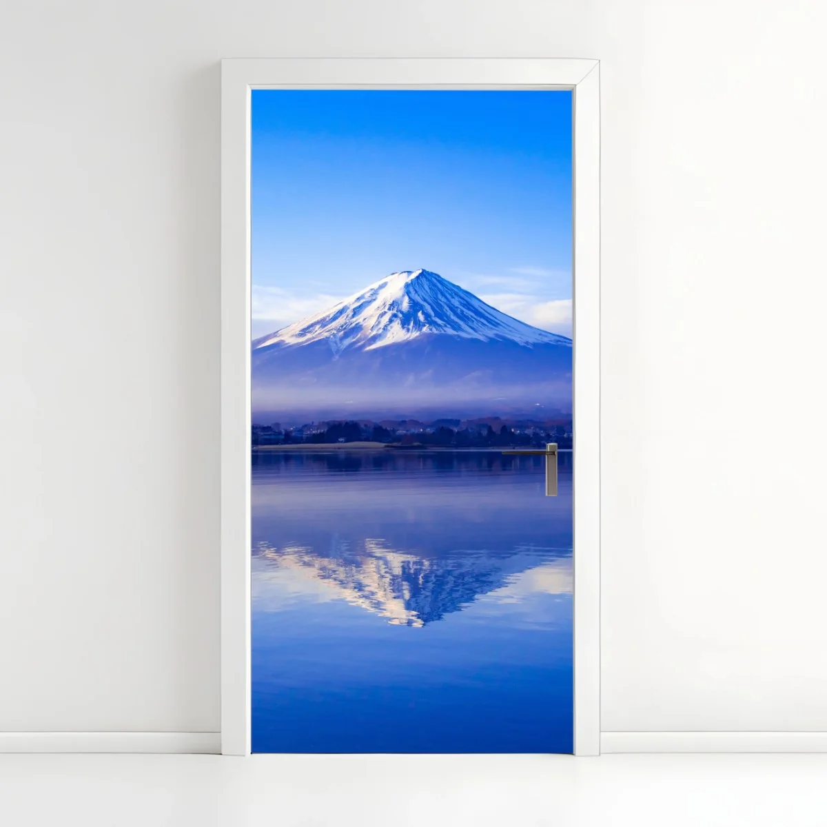Türaufkleber Mount Fuji morgendliche reflexion über ruhigem see – Wallnifity® Türaufkleber Mount Fuji morgendliche reflexion über ruhigem see – Wallnifity®