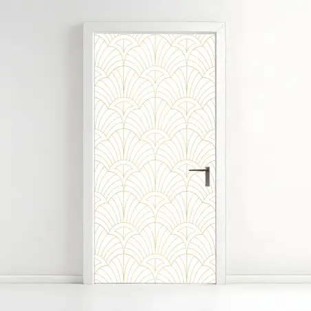 Türaufkleber goldenes art deco muster – Wallnifity®