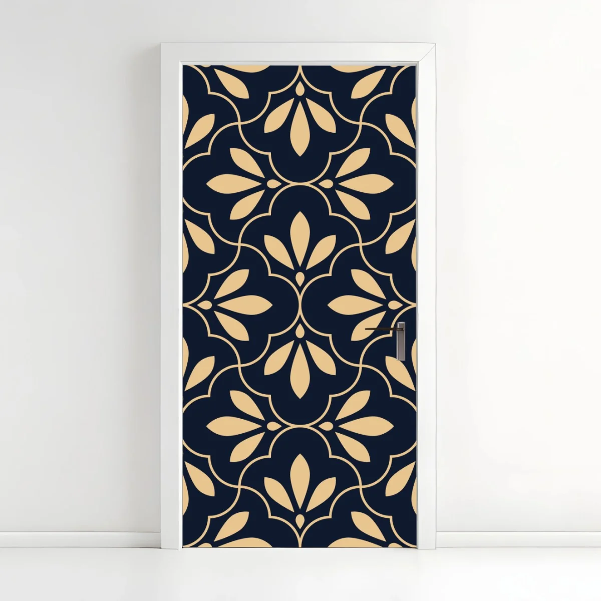 Türaufkleber marineblau-beige ornament – Wallnifity® Türaufkleber marineblau-beige ornament – Wallnifity®