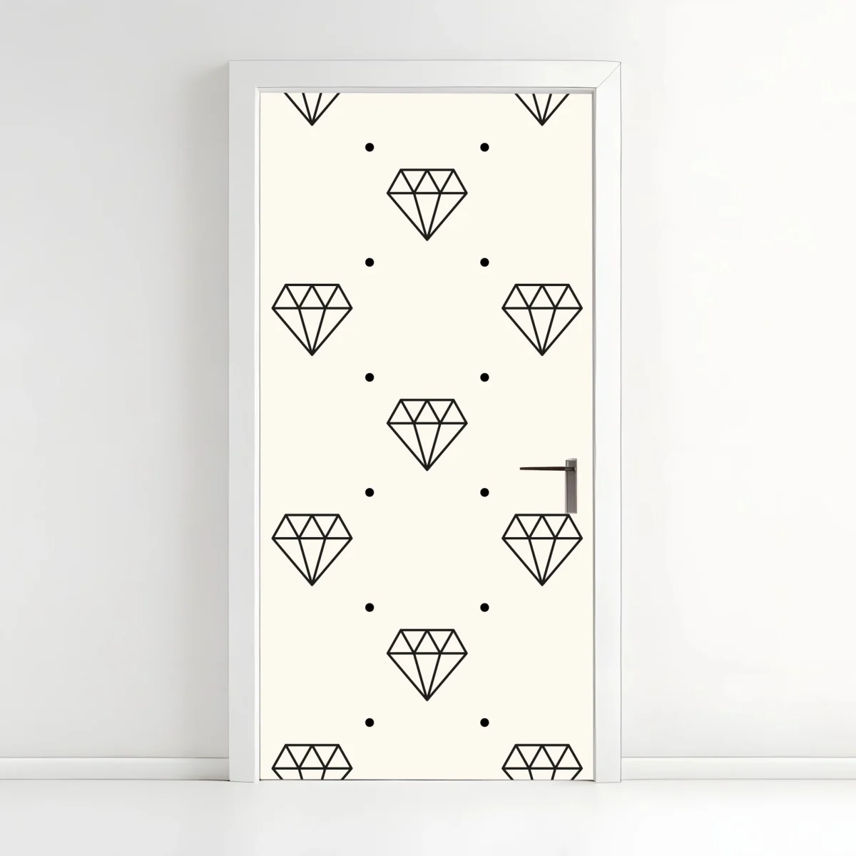 Türaufkleber minimalistisches diamantenmuster mit punkten – Wallnifity® Türaufkleber minimalistisches diamantenmuster mit punkten – Wallnifity®